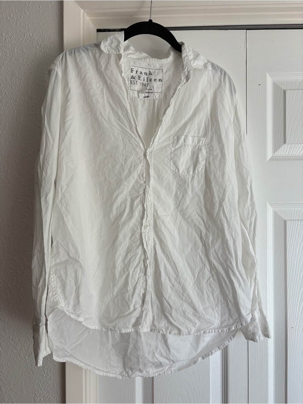 Frank & Eileen White Eileen Button Front Shirt